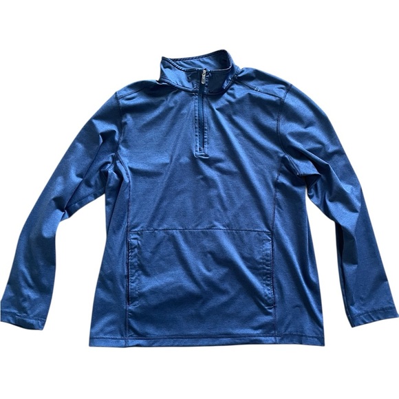 Tommy Bahama Performance Blue 1/4 Zip Long Sleeve Pullover Shirt Men's Large - Picture 1 of 7
